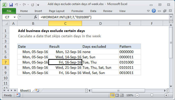 excel-agregar-d-as-y-excluir-ciertos-d-as-de-la-semana-trujillosoft